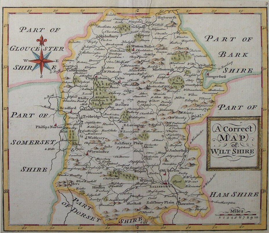 Map of Wiltshire - Osborne